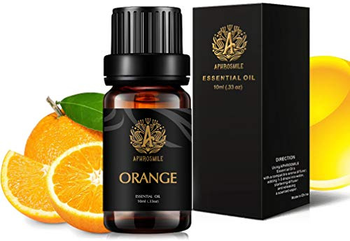 Aphrosmile Orange Ätherisches Öl für Raumduft, 10 ml | 10 ml Füllmenge, Orange Duft, Für Diffusor, Luftbefeuchter, Kerzen- und Seifenherstellung, Raumduft
