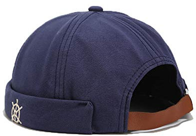 YAMEE Docker-Cap Docker Mütze Seemannsmütze Hafenmütze Herrenmütze Bikercap Hat Wandermütze Dockercap Kopfbedeckung Seemannskappe(Kopfumfang Größenverstellbar)