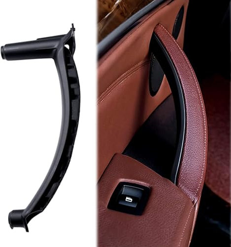 TTCR-II Door Pull Handle Compatible with BMW X5 E70 2008-2013,Compatible with BMW X6 E71/E72 2008-2014,Left Front/Left Rear Interior Passenger Door Handle Trim(Leather Cover NOT Included)