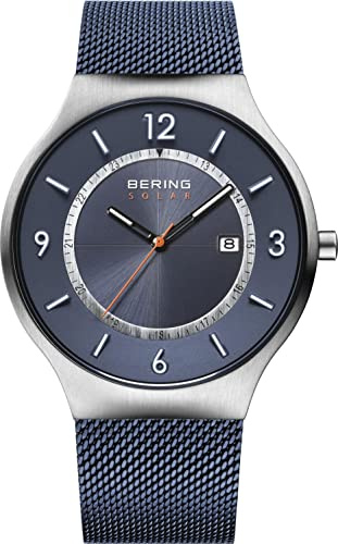 BERING Herren uhr analog Solar mit Edelstahl-Armband 14441-307