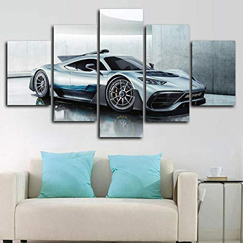 104Tdfc XXL Bilder leinwandbilder 5 teilig Malerei Bilder 5 Teilig Wandbild Mercede Amg Project Painting Kunstdruck auf Leinwand, 5 Stück Leinwanddrucke Moderne Wandbilder