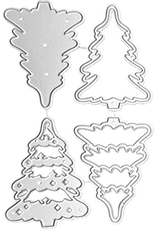 GUOJFEN Alberi di Natale Taglio del Metallo Fustelle Stencil Fai da Te Scrapbooking Album Carta Modello di Carta Stampo Goffratura Decorazione Artigianale