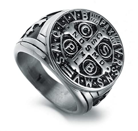 HCMA Jerusalem Kreuz Ring Edelstahl Kreuzritter Religiöse Männliche Mittelalterliche Tempelritter Militärringe Für Männer Schmuck Geschenk