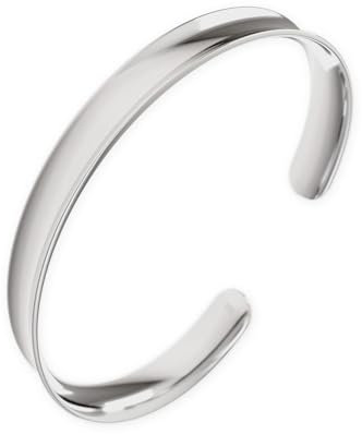 Fly Style Armreif aus 925 Sterling Silber - offen und verstellbar Silber-Armspange, Breite:8 mm