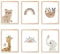 Marvelights Poster Kinderzimmer 6er Set DIN A4 Wandbilder Bilder Boho Babyzimmer Deko Wandposter für Kinder Junge Mädchen (Faultier & Freunde) (DIN A4 ohne Rahmen)
