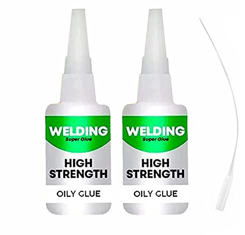 2Pcs Welding High-Strength Oily Glue, 50g Uniglue Universal Super Glue, Strong Plastic Glue Fast Repair and Curing, Waterproof Strong Glue for Plastic, Wood, Ceramics, Metal