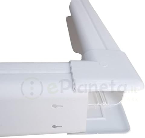 Angolo Interno Canalina per condizionatori 75x60 mm nascondi cavi climatizzatore passacavi bianco coprifili a parete con copertura e accessori canaline