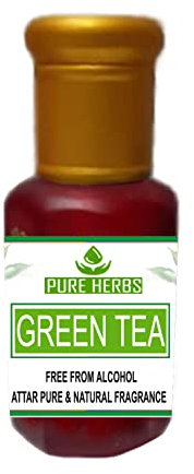 Pure Herbs Grüner Tee-Atker, frei von Alkohol für Unisex, geeignet für Anlässe, Partys und den täglichen Gebrauch, Duft: 5 ml