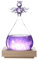 Tiiyee Previsioni del Tempo Bottiglia di Vetro, Storm Glass Home Decor Ornamento a Forma di Angelo Predittore di Gocce d'Acqua Stazione meteorologica Decorazione del Desktop Regalo(Viola)