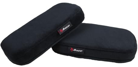 Arozzi Ergonomic Memory Foam Armrest Pads, Comfortable Gaming/Office Chair Armrest pads, Forearm and Elbow Pressure Relief (2 pièces)