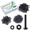 Pzsmocn 300 Pièces/100 Ensembles M3*20 mm en Plastique Nylon Noir Croix Tête Ronde Vis Écrou Hexagonal Combinaison Kit avec Rondelle Isolante Taille Standard, pour Bricolage, Assemblage Électronique.