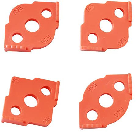 Lowats Raggio Jig Router Templates 4 Pezzi Radius Jig Router Templates Radius Quick Jig per la Lavorazione del Legno ABS+CNC Sagoma per Arco ad Angolo Tondo Corner Routing Templates