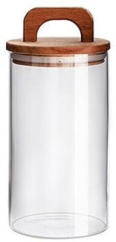 Petal Glass Jar Sealed Tea Jar Food Grade Large Capacity Sugar Jar Striped Storage Jar Round Glass Jar 28117 (1200ML)