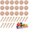 OLYCRAFT 50Pcs 30x13mm Wooden Craft Wheels with 50Pcs 3cm Wooden Sticks Unfinshed Wooden Wheel Small Wood Wheels Flat Wooden Craft Wheels for DIY DIY Model Cars Wood Crafts Supplies
