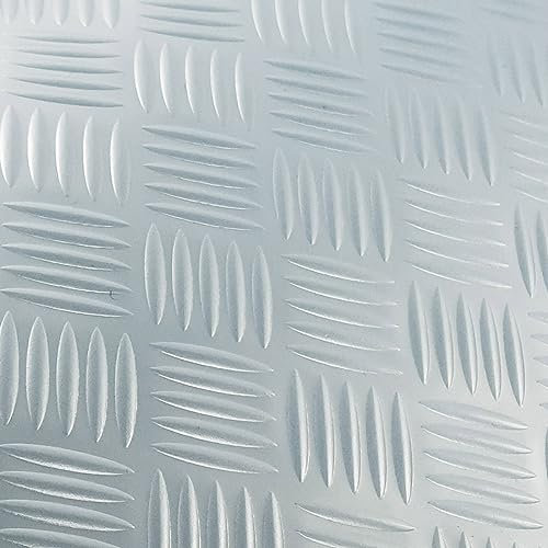DecoMeister Lámina Adhesiva Para Muebles Efecto Metálico de Chapa Mate Vinilo Autoadhesivo Plata Para Cocina Puertas Pared Papel Decorativo Para Bricolaje Decoración Para Hogar Rollo 45 x 150 cm