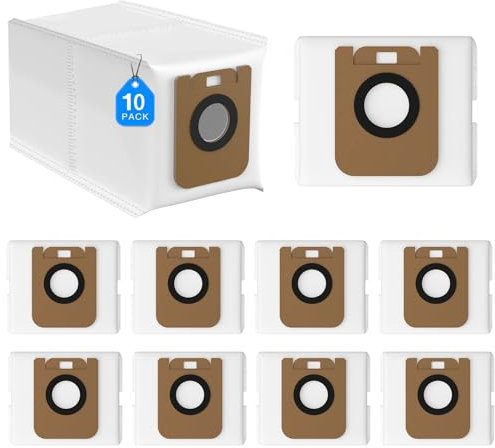 10 Stück Staubbeutel für Dreame D10 Plus / D10s Plus / Z10 Pro/ L10 PLUS Saugroboter, Staubsaugerbeutel Ersatz Beutel Zubehörset Ersatzteile, 2,5L großer Kapazität
