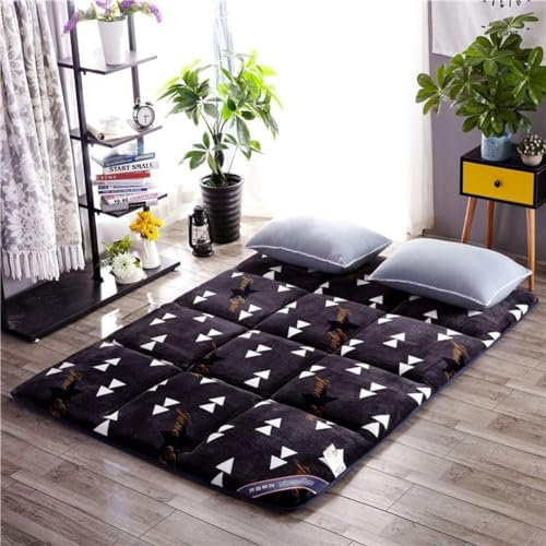 WNRLL Japanische Tatami Bodenmatte Super Dicke Futon Matratze Faltbare Atmungsaktive Isomatte,4,90X200cm