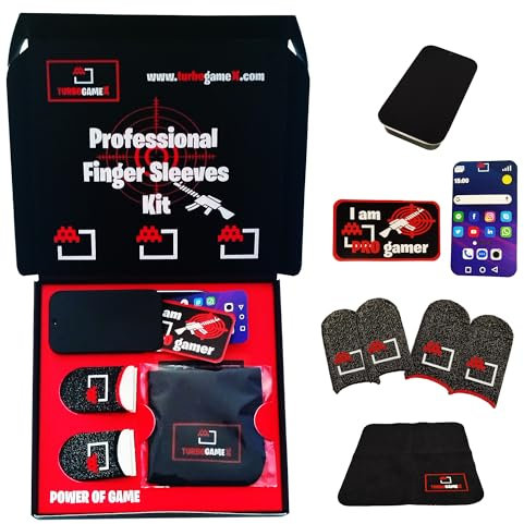 TURBOGAMEX Dedales Gamer, Fundas de Dedos para Jugar móvil, Transpirables, Elásticos, Anti-Sudor, Material de Fibra de Plata, Accesorios Extra (2 Pares Mixtos)