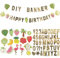 Easy Joy 126 Hawaii DIY Girlande Geburtstag,Happy Birthday Banner,Banner Selbst Gestalten,Sommer Deko für Sommer Happy Birthday Geburtstag Mädchen Frauen Outdoor Beach Hawaii Party Deko