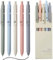 LoNinLoAn Gelstifte, 5 Stück Einziehbare Gelschreiber Set 0,5 mm Feine Spitze, Schwarz Stift Gel, Schnell Trocknende Tintenstifte für Schule Büro Zuhause Geeignet (Morandi)