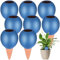 Blulu 8 Picos de Riego de Arcilla Bolas de Riego de Terracota Dispositivo de Riego de Cerámica Automático para Planta Interior en Maceta Balcón Dispensador de Agua de Liberación Lenta (Azul)