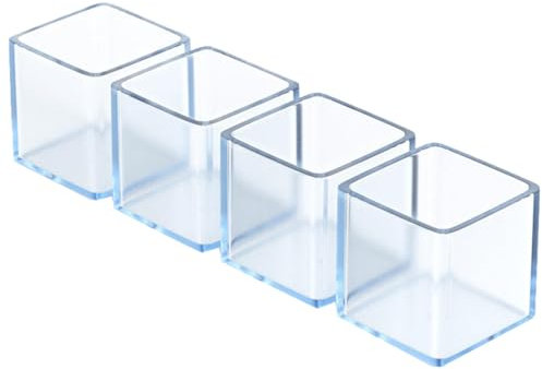 Couvre-pieds de table et de chaise carrés, housse de protection en silicone Anti-collision, antidérapante et résistante à l'usure, coussinets de chaise silencieux(80 * 80mm)