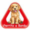 Aufkleber Baby an Bord aus Vinyl (Hund Golden Retriever 1)