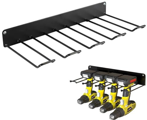 Joyan Carbon Steel Drill Holder – Wall-Mounted Tool Organizer with Multi-Functional Tool Storage, Easy Installation, and Rust-Resistant Coating (Screwdriver blade)