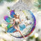Jocidea Weihnachtsschmuck Mond und Fee – Buntglas-Hängedekoration – Baumschmuck – Geschenke für Frauen, sie, Mutter