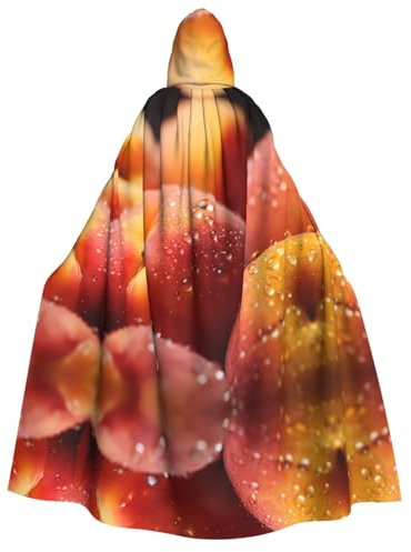 POEZJZW Peaches Kapuzenumhang für Damen und Herren, Halloween-Kostüm, Maskerade, Cosplay, Kostüm, Weihnachten, Party, Robe