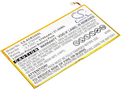 Eotdoo - Batteria di ricambio per Acer Iconia Tab 10 A3-A40-N68R, A3-A50, A3-A50-K4K4, A3-A50-K5RR, A3-A50-K5UU, numero di parte KT.0020H.02, PR-279594N, PR-279594N (1ICPN 3/95/94-2)
