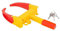 Wheel Clamp Car Safety Lock Suitable for Cars, Vans, Caravans, Boats, Trailers, Motorcycles etc, Adjustable, Secure Anti-Theft Lock for Wheels Strong, Reliable & Long Lasting