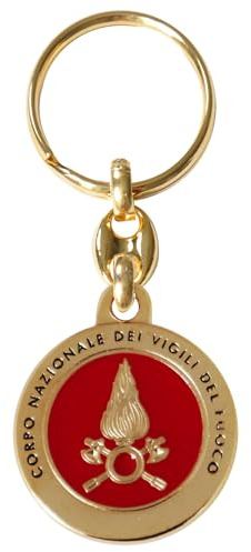 Generico VIGILI DEL FUOCO POMPIERI PORTACHIAVI IN METALLO E SMALTO LOGO TONDO ufficiale