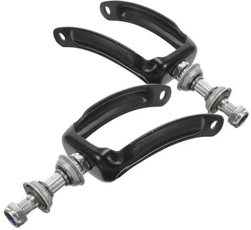 DECORNIJIA Vorderrad Schwarz Zufällige Farbe 2 Stück aus Metall für Rollstuhl Radhalterung Einfache Montage und Verbesserte Wendigkeit Geeignet für 7-8 Rollstuhl Vorderräder