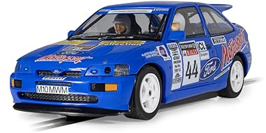 Scalextric C4629 Ford Escort Cosworth – Alistair McRae Cars – Straßen- und Rallye-Slotcar-Rennen, Blue