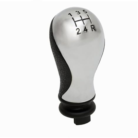 ZYINCEN Pomo De Palanca De Cambios Para Citroën Para Xsara Para Picasso C5 1999-2008 Varilla De La Palanca De Cambios De 5 Velocidades Fácil Montaje(Plata)