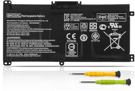 K KYUER BK03XL Laptop Akku für HP Pavilion X360 14-ba0xx 14-ba1xx 14-ba2xx 14-ba006ng 14-ba011ng ba012ng ba013ng ba015ng ba017ng ba018ng ba019ng ba020ng ba021ng ba026ng ba027ng ba028ng ba030ng ba031ng