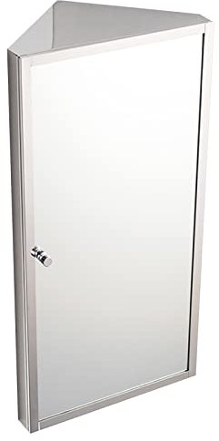 Spiegelschränke Dreieck Edelstahl-Badezimmer-Corner Aluminium Badezimmerspiegel Box Sanitär Badezimmerspiegel Wandhängeschrank WC Lagerschrank