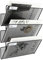 EasyPAG 3 Fächer Strapazierfähig Metall A4 Zeitschriftenhalter Wand Zeitschriften Wandhalter Aktenablage Dokumentenhalter Hängend Magazin Organizer Flyerhalter Prospektspender,Schwarz