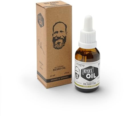 Beyer’s Oil Bartöl Zeder & Sandel 30ml - 100% natürliche Bartpflege - Macht den Bart weich und glatt