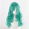 Dagua Cosplay Perücke,Sailor Moon Sailor Neptune Cosplay Perücke,Long Green Curly Perücke,Mit Kostenloser Perückenkappe,Halloween Kostüm Perücke,für Party Karneval Weihnachten(Color:Style 2)