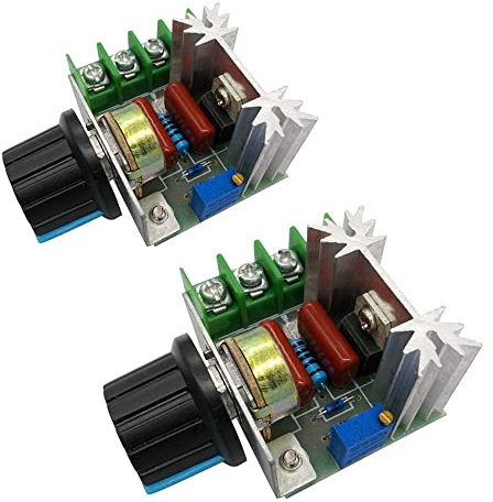 Fasizi 2pcs 25A PWM AC Motor Speed Control Controller 2000W Einstellbarer Spannungsregler 50-220V