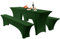 Elastische Hussen Für Bierzeltgarnitur Biertischhussen Bierbank-Auflage & Tischdecke 50 cm Oder 70 cm Tischbreite, 3 TLG Set Stretch Hussen Für Festzeltgarnituren Bierbank (70cm,Forest Green)