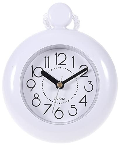 FOMIYES Badezimmeruhr,Weiße Dusch-Wanduhr, Wanduhr,Digitale Badezimmeruhr für Wohnzimmer Küche