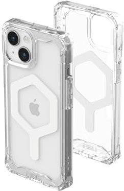 URBAN ARMOR GEAR UAG Case Compatible with iPhone 15 Plus Case 6.7 Plyo Ice/White Built-in Magnet Compatible with MagSafe Charging Rugged Anti-Yellowing Transparent Clear Dropproof Protective Cover
