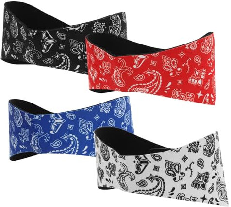 SOLUSTRE 4 Stück Verstellbares Wasserstirnband Fitness-stirnband Sport-stirnband Schwimmstirnbänder Schwimmen Stirnband Erwachsene Pool-haarband Kind Ohrschützer Erwachsener Neopren