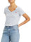 Levi's Damen Perfect V-Neck T-Shirt, Penny Stripe Kentucky Blue, L