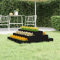 Chaduof Jardinière Noir 80x80x27 cm Bois Massif de pin,Jardiniere sur Pieds,Jardiniere Terrasse