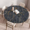 Highdi 3D Elastische Tischdecke Rund Abwaschbar, Spanntischdecke Rund Gartentischdecke Outdoor Round Tischdecke mit Gummizug für Esszimmer, Küche und Picknick (Stein B,100cm)