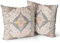 Snylcce Boho Floral Wurf Kissenbezug 65x65 cm Set von 2 Böhmische Vintage Blumen Kissenbezüge Samt Doppelseitiger Druck Dekorative Kissenbezüge für Wohnzimmer Schlafzimmer Sofa Home Decor (Latte)